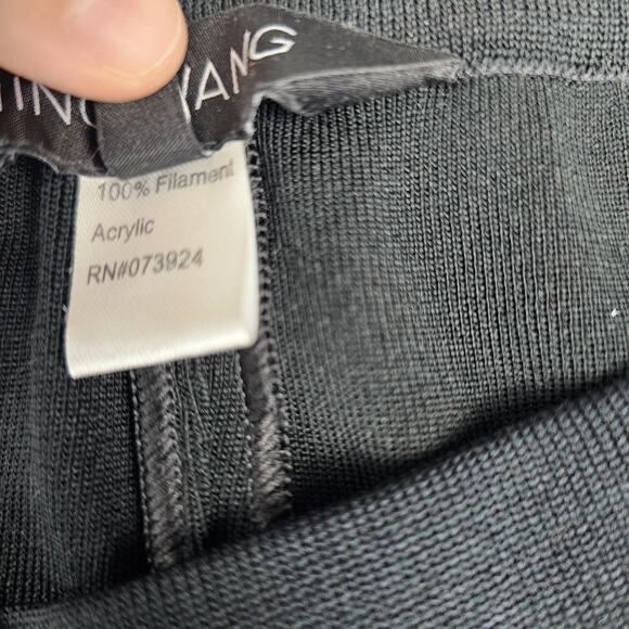 Ming Wang Pants Womens Large Black Pull On Straight Leg Classic Career Timeless - Picture 6 of 7